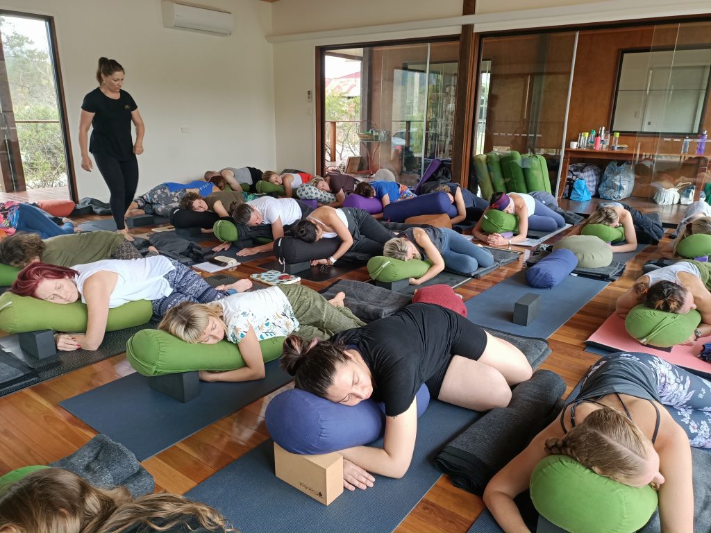 Restorative Yoga Class Session - Haven Yoga & Meditation - Brisbane