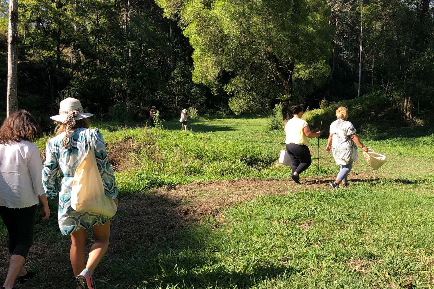 Private Mountain Retreat 5 Group of woman walking on field | Wellness Retreat Image Haven Yoga & Meditation