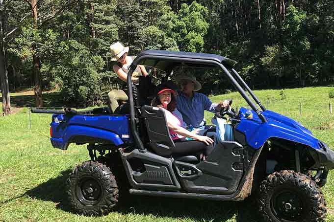 Mt Burrell Private Wellness Retreat 41 People Riding a Car in the Open Field - Haven Yoga and Meditation MT Burrell Private Wellness Retreat