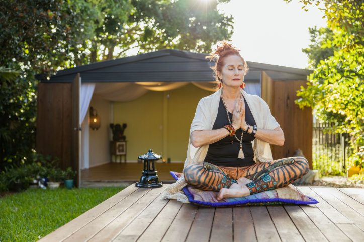 Jane Toohey meditating - Haven Yoga and meditation