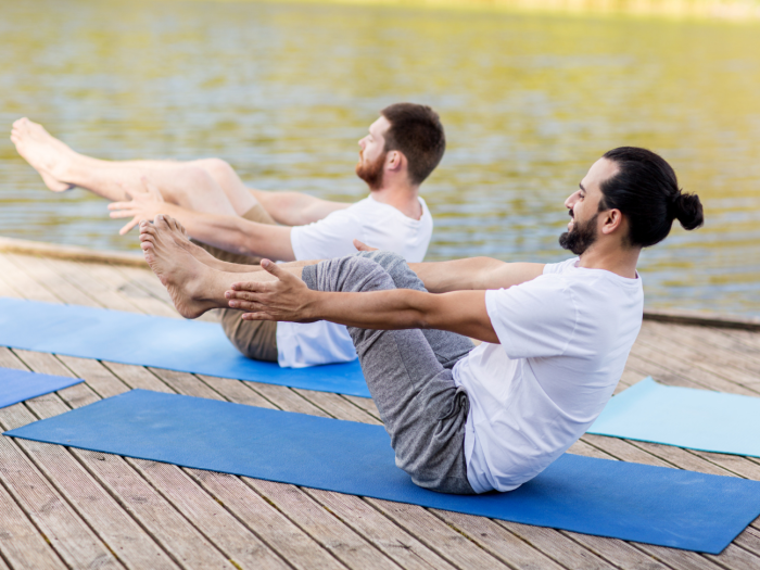 Yoga for men Men doing yoga poses - Haven Yoga and Meditation
