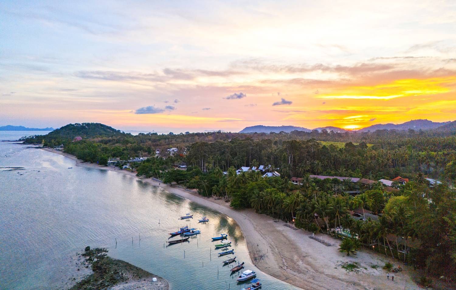 Sunset Drone View Samui Retreat 20241011070917